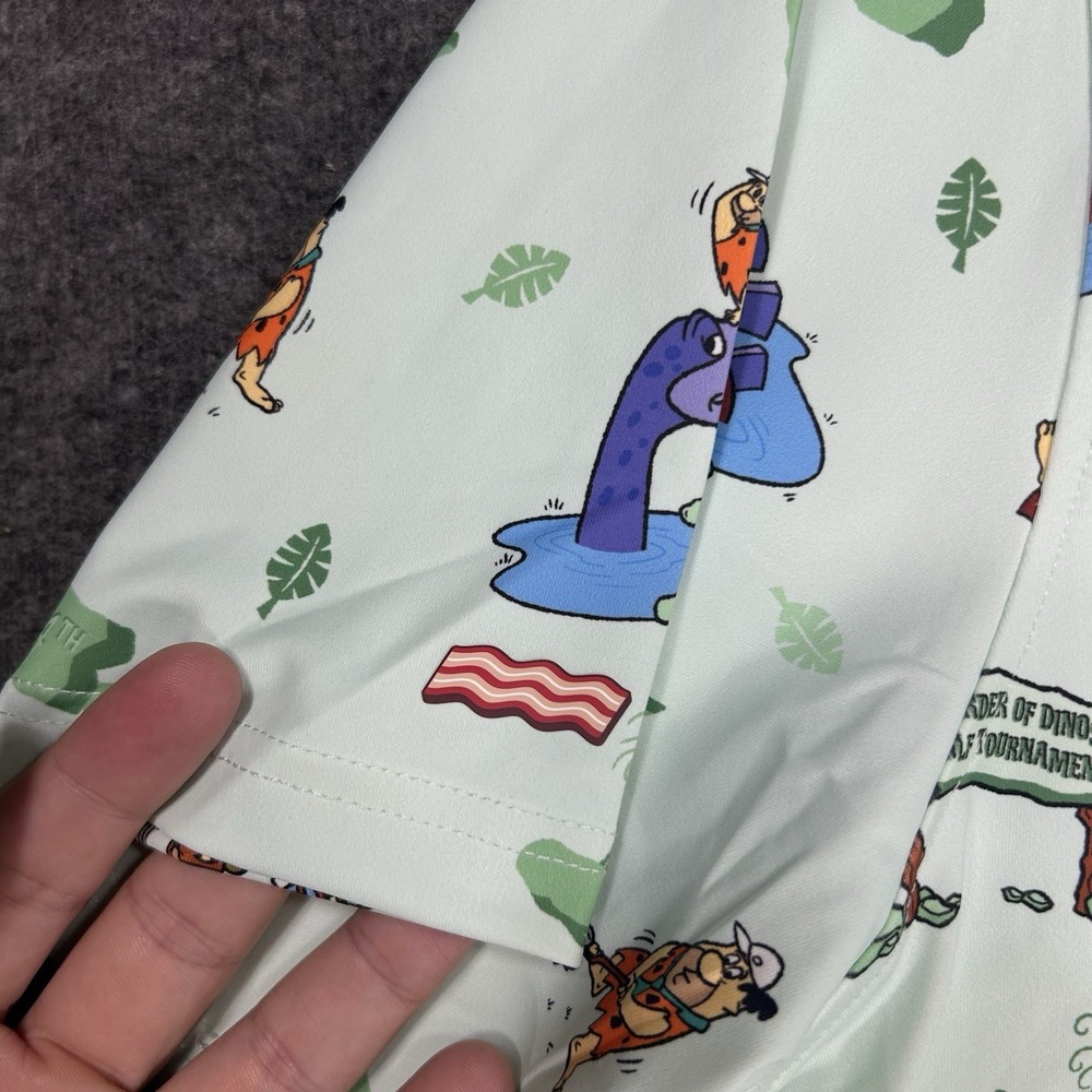 RSVLTS Flintstones Golf Polo Shirt Mens 2XL Loyal Order of Dinosaurs Tourney - Picture 11 of 12